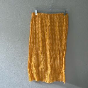 Urban outfitters yellow butterfly midi skirt